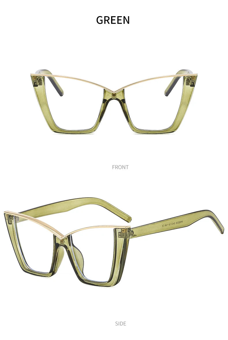Chic Oversized Cat Eye Glasses | Stylish Blue Light Blocking Eyewear