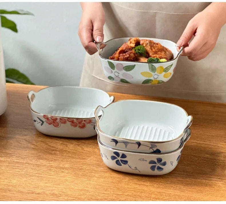Elegant Hand-Painted Ceramic Bowl | Stylish Home Dining Decor