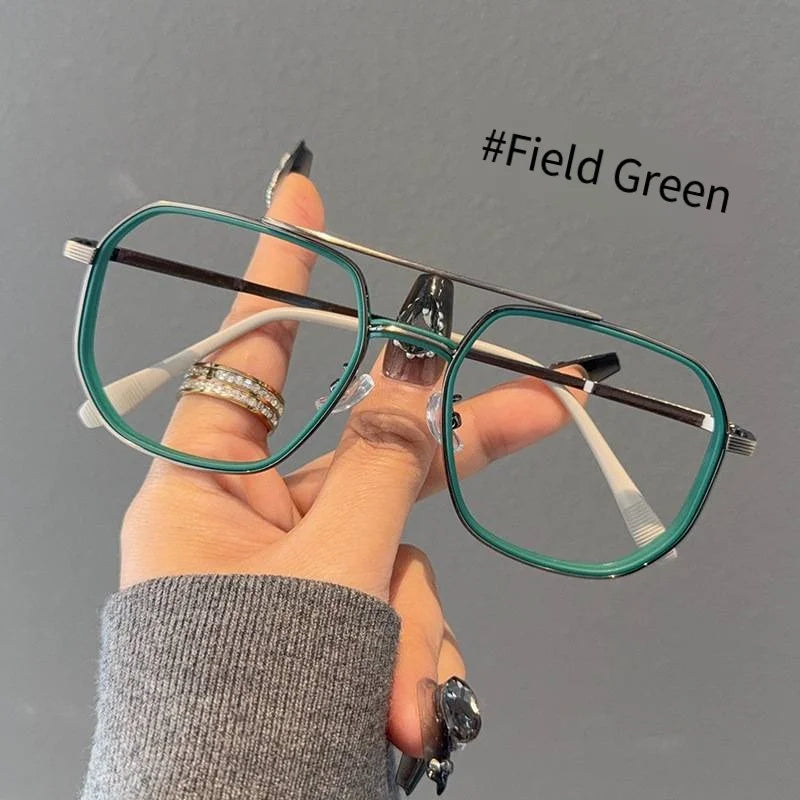 Fashion Double Beam Glasses Frame | Ultralight Anti Blue Light Eyewear