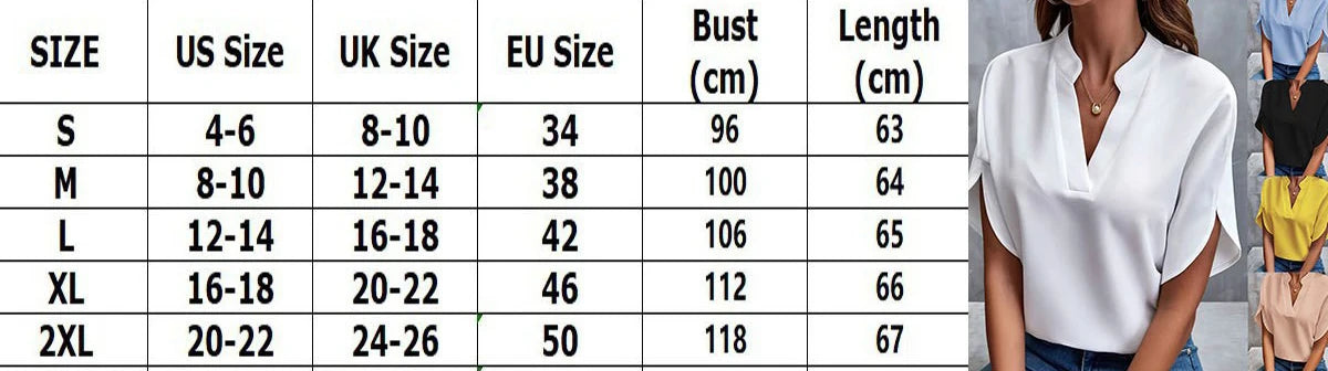 Women's Summer Solid Color Casual V-Neck Short Sleeve Shirt