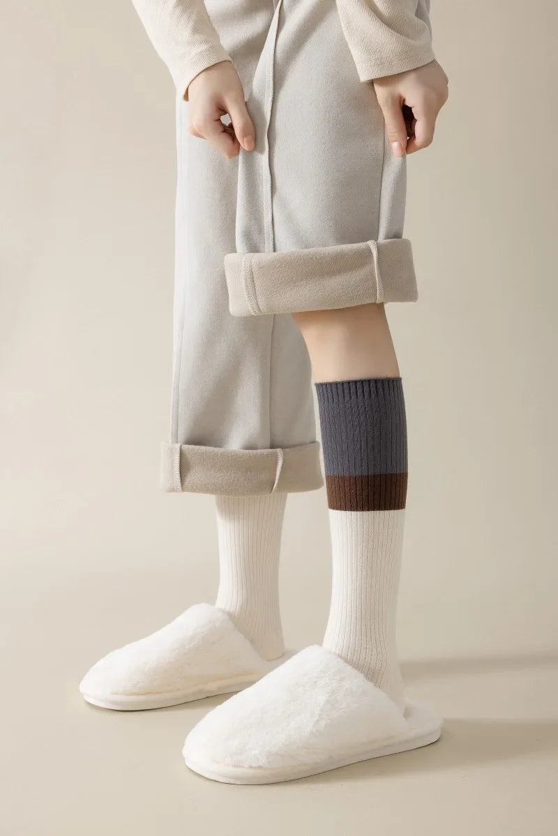 Women's Cotton Color Matching Knee Socks | Fashion-Forward Style