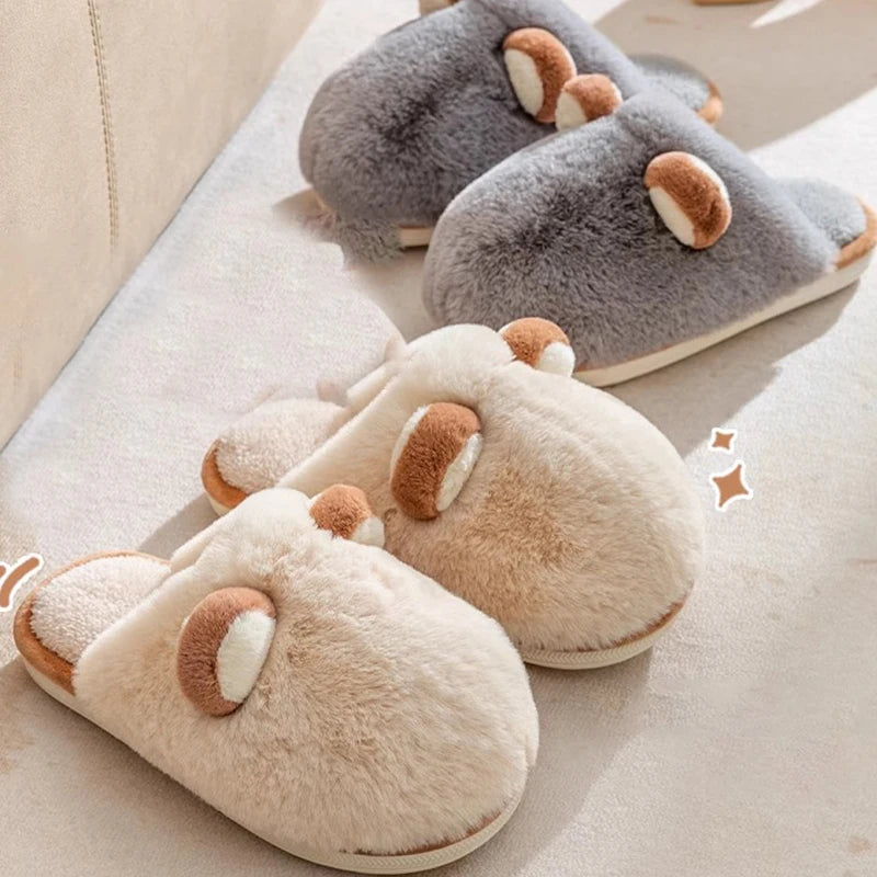 Women's Anti-Slip Plush Cotton Slippers | Cozy Warm Home Footwear