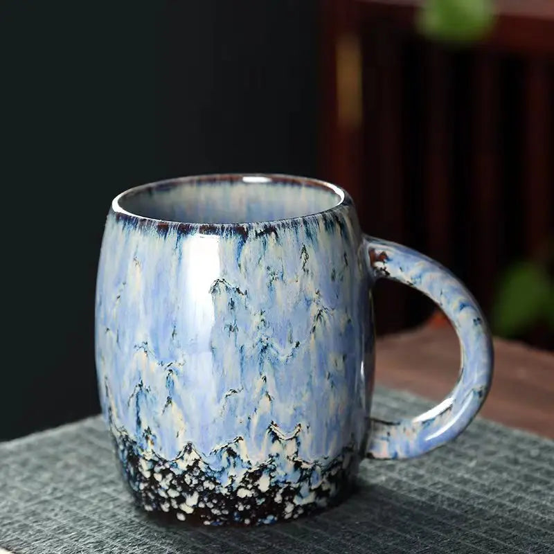 High-Capacity Ceramic Coffee Cup | Vintage Japanese Drinkware