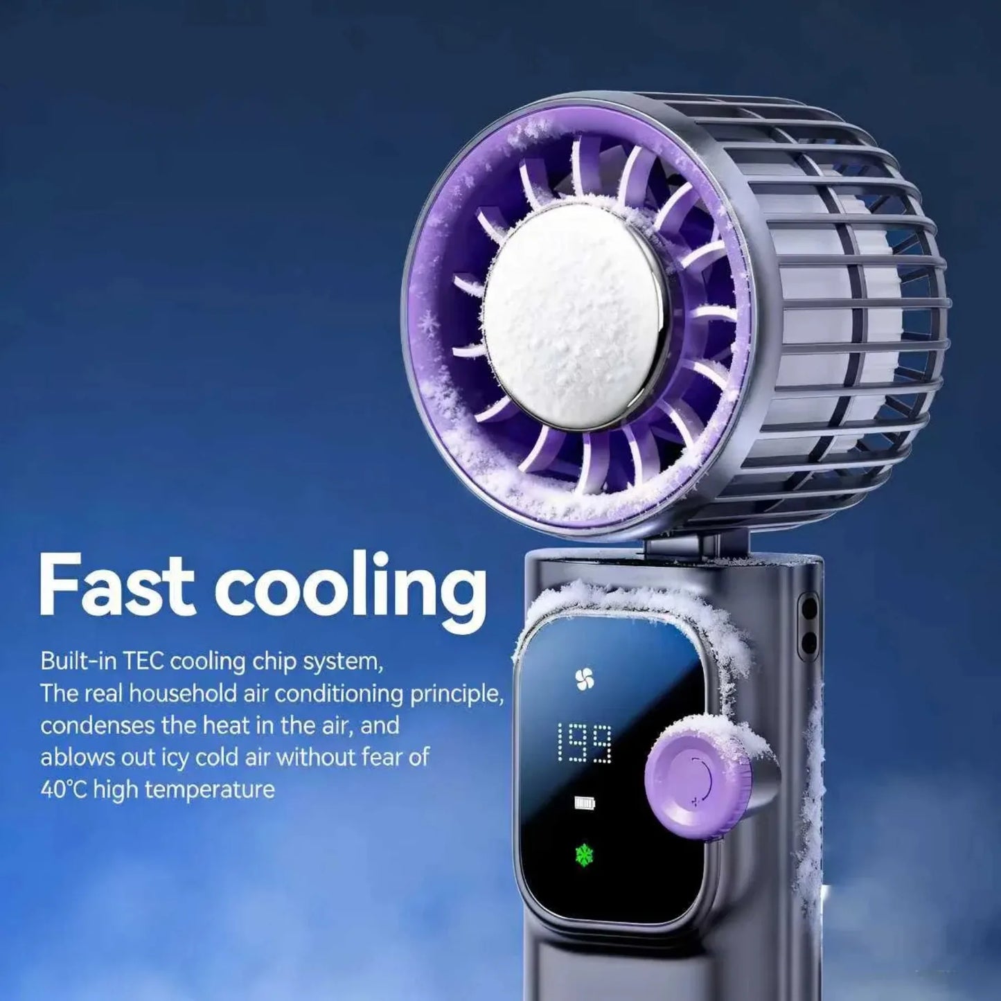 Foldable Portable Handheld Mini Cooling Fan | Rechargeable Turbo Fan