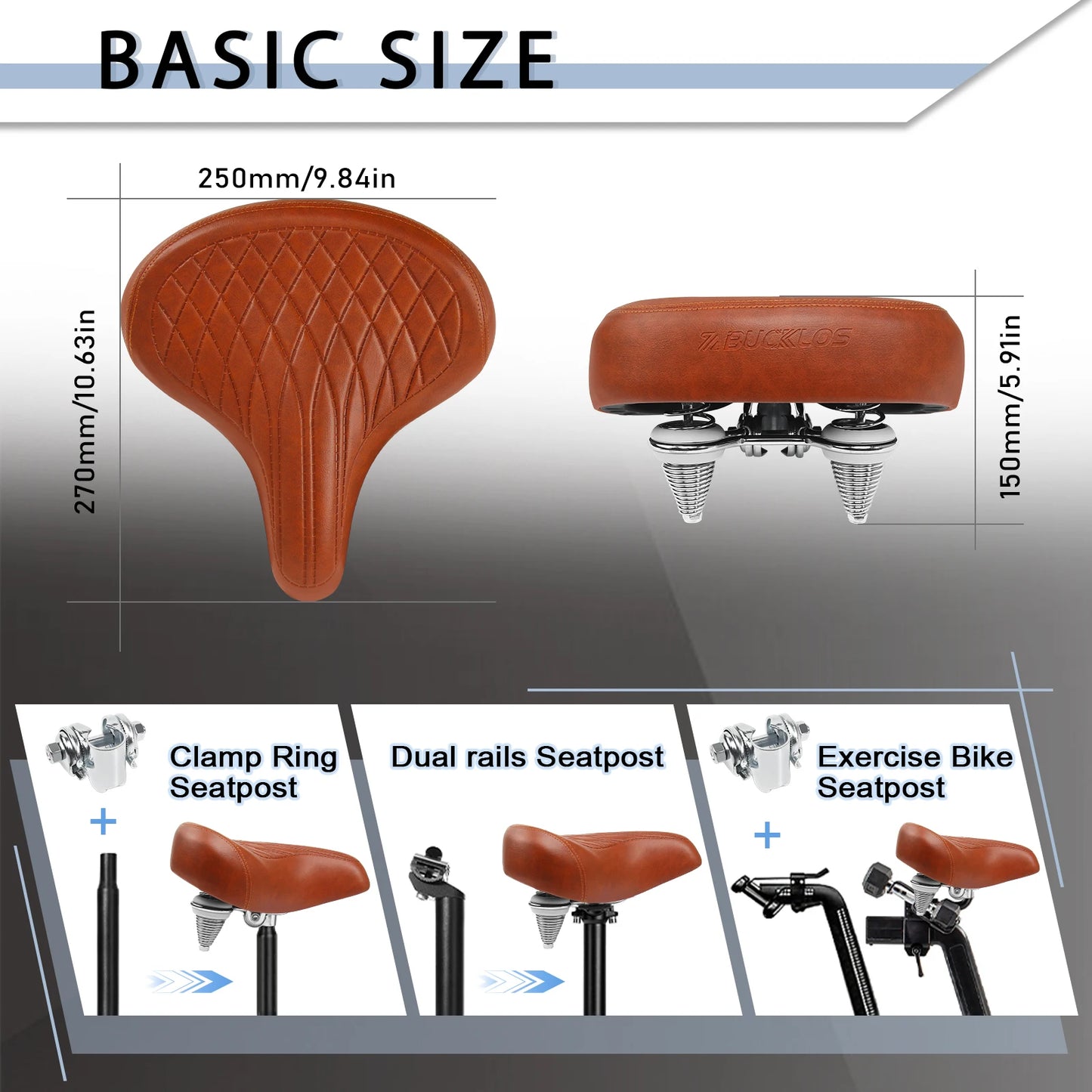 Comfortable Oversized Bicycle Saddle for Road and Mountain Bikes
