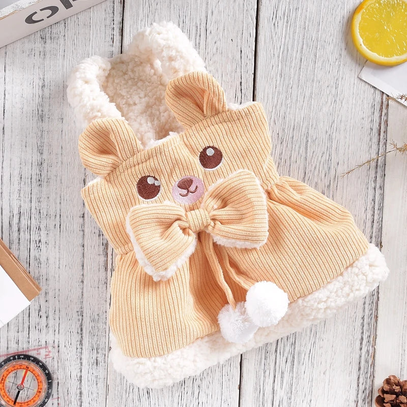 Stylish Corduroy Dog Dresses | Cozy Winter Costumes for Pets