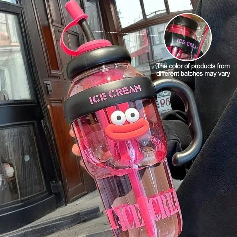 Stylish Large-Capacity Sports Water Bottle with Straw | Portable & Durable