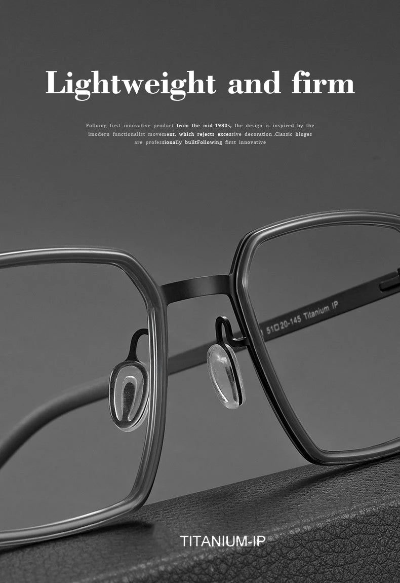 Simple Geometric Polygon Fashion Titanium Glasses | Blue Light Protection