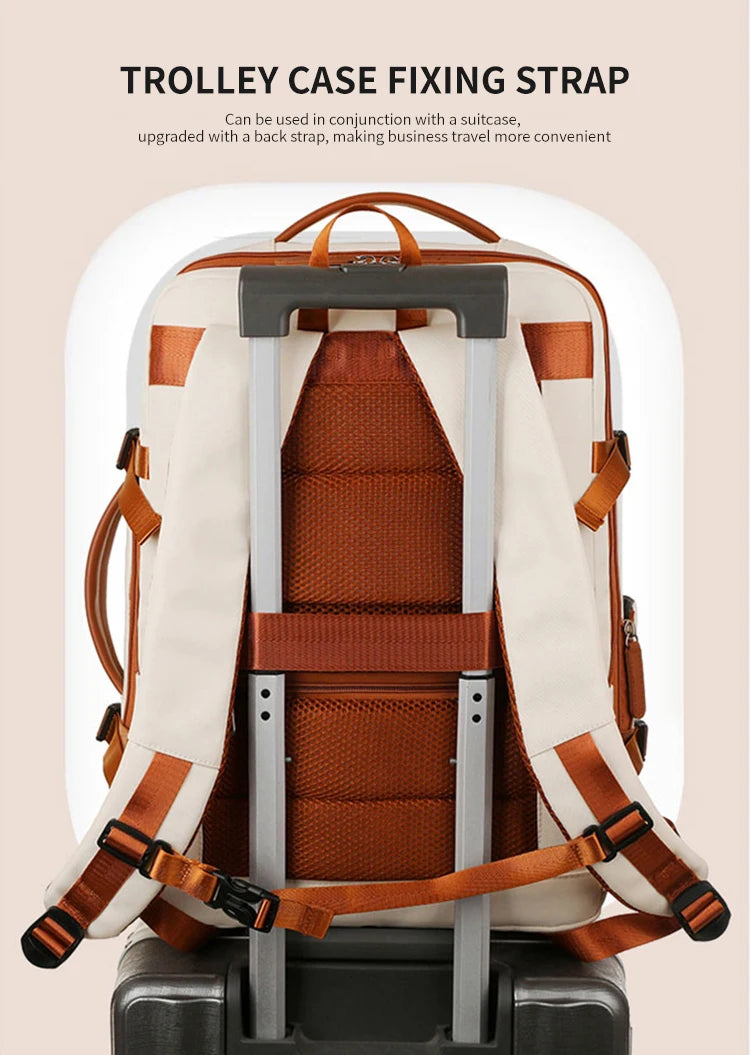 Unisex Large-Capacity Business & Travel Backpack - Stylish & Durable