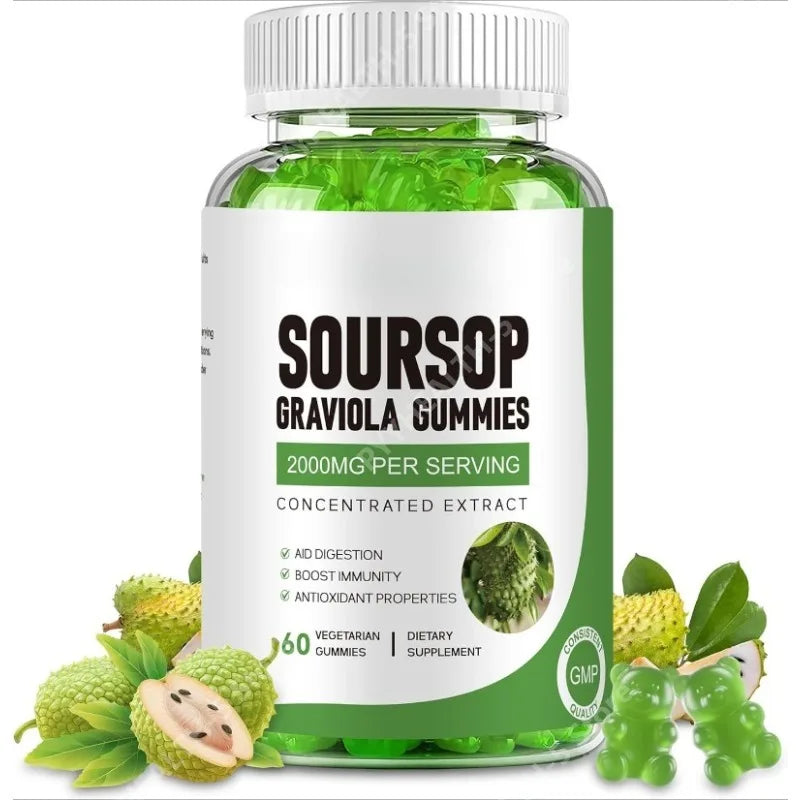 Soursop Graviola Gummies with Vitamin C & Zinc for Wellness