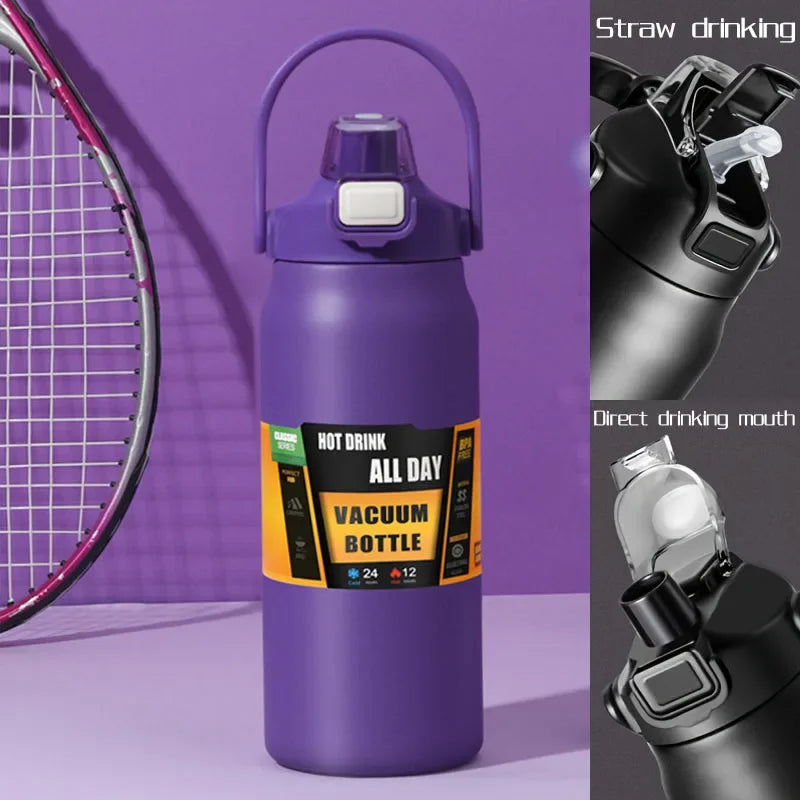Large Capacity Insulated Stainless Steel Thermo Bottle | Portable Mug
