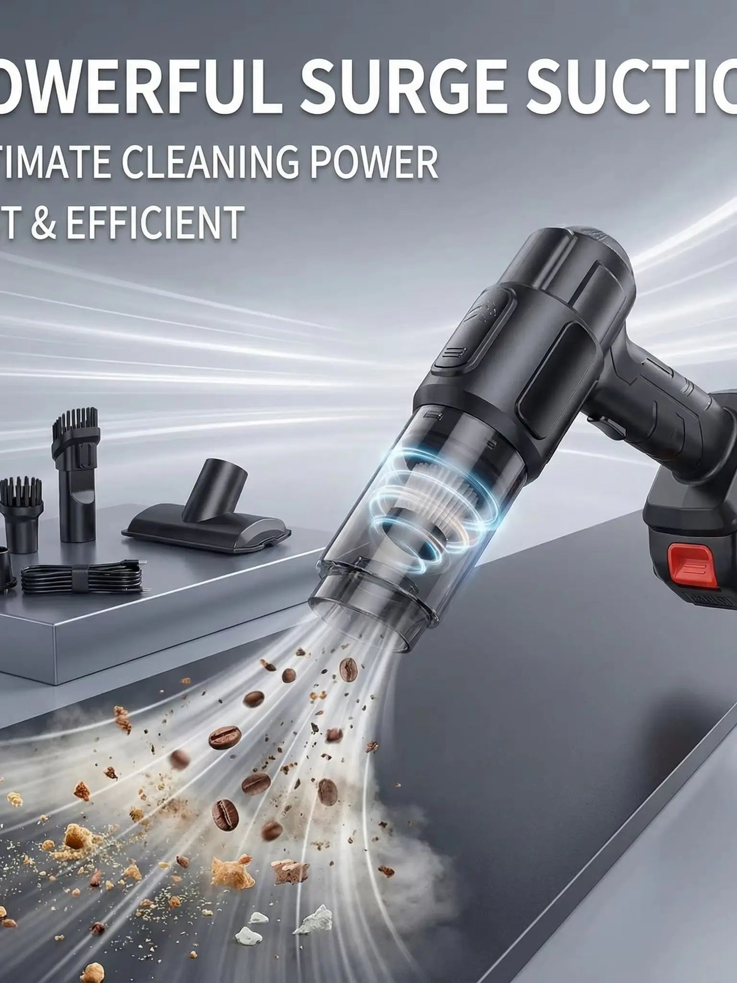 Cordless Handheld Car Vacuum Cleaner | Low Noise & Dual Filtration