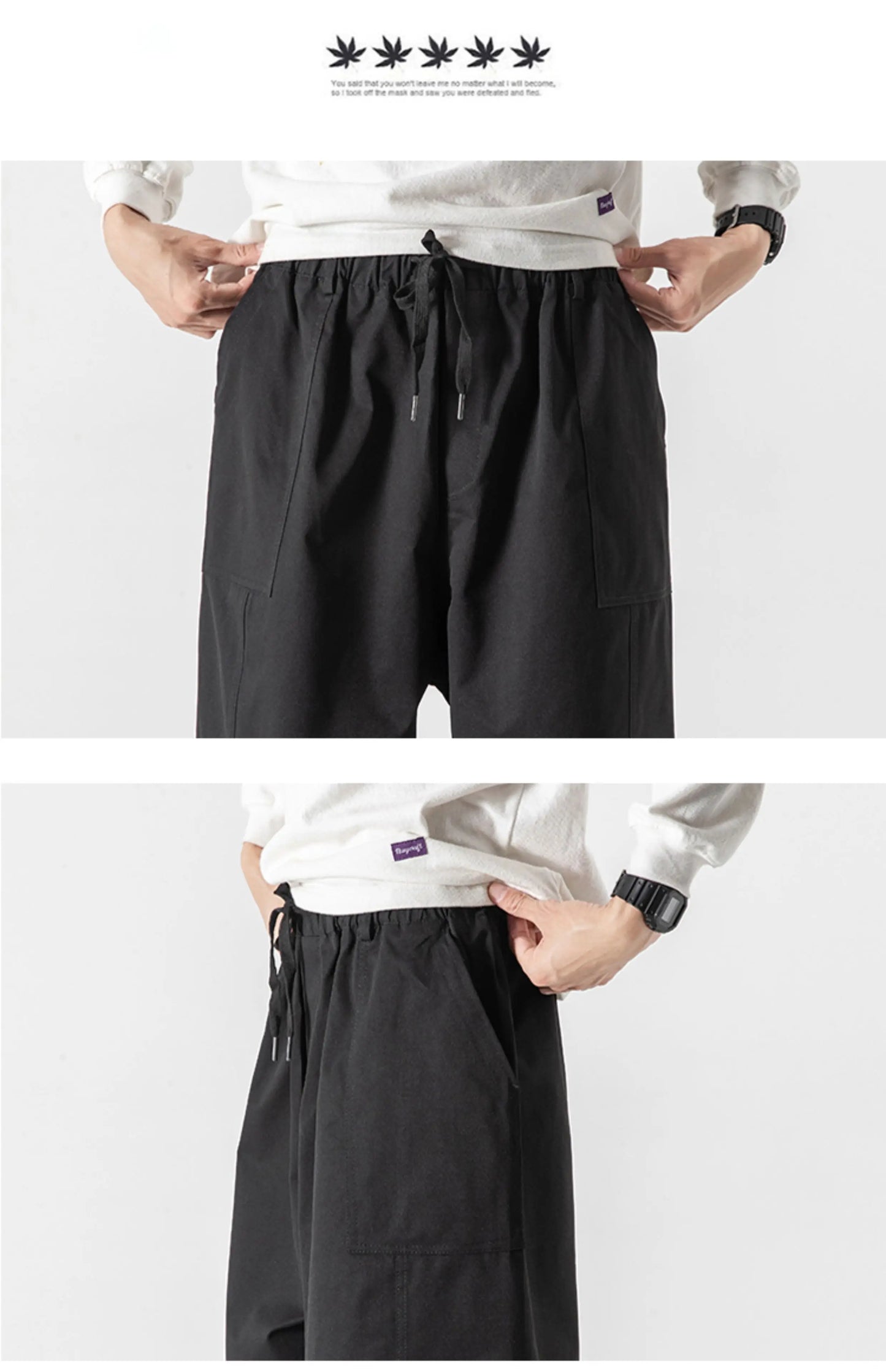 Men's Casual Wide Leg Pants | Lightweight Thin Joggers