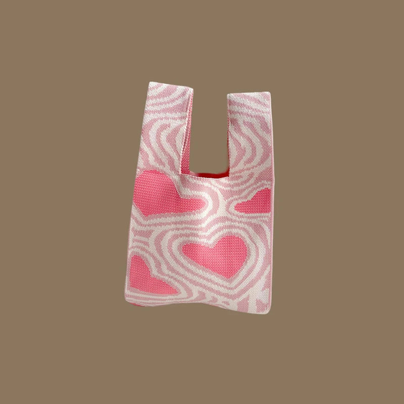 Chic Handmade Knit Mini Knot Wrist Bag for Women | Casual Tote