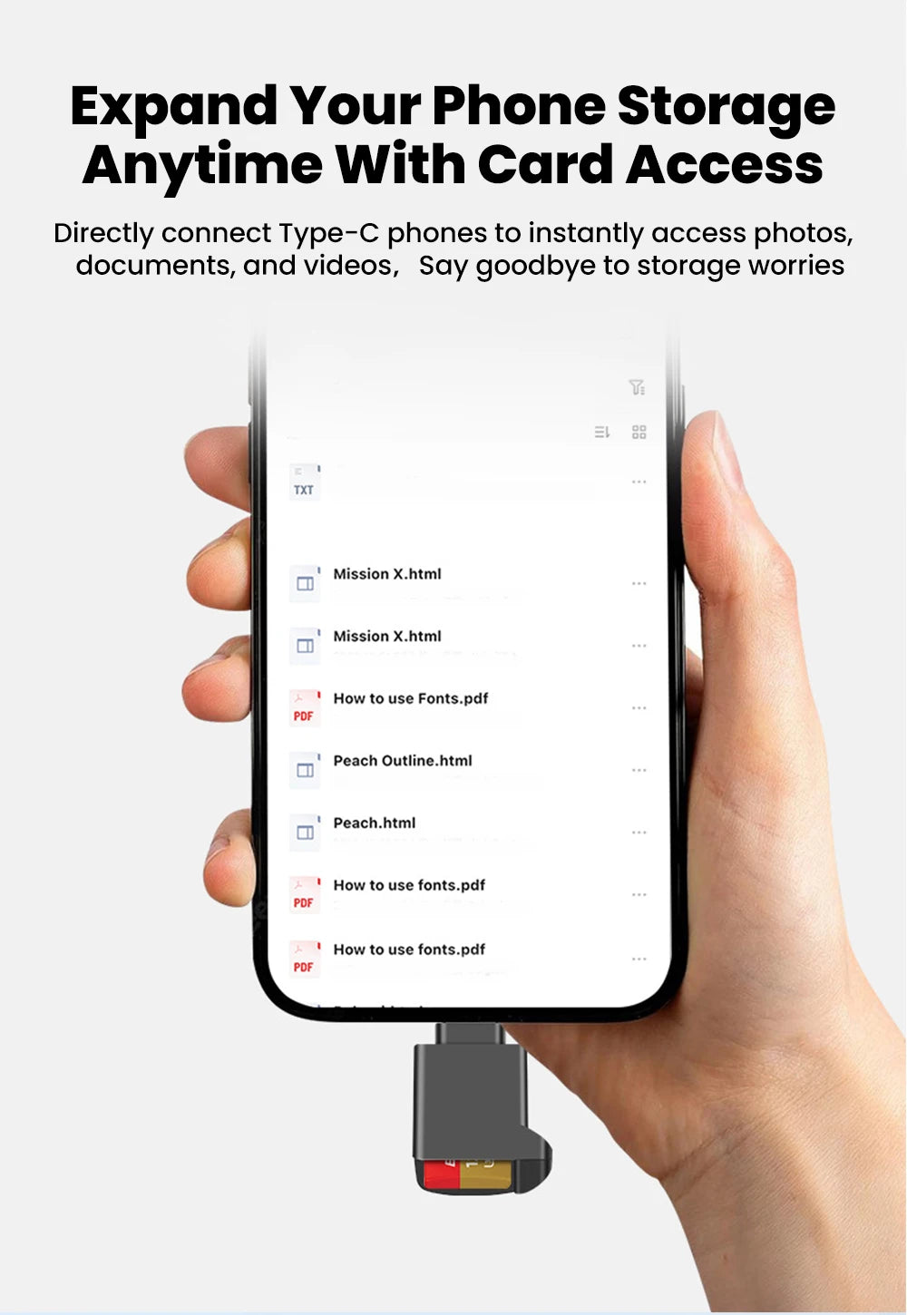 Type-C Mini TF Card Reader | Versatile External Storage Solution