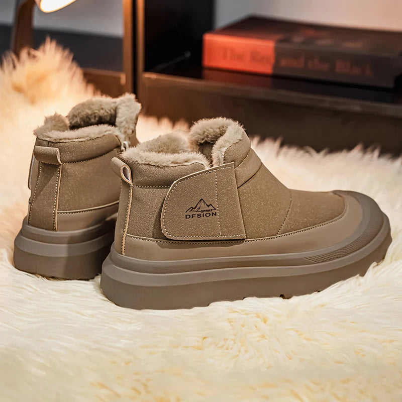 Men's Warm Plush Snow Boots | Cozy Winter Ankle Shoes