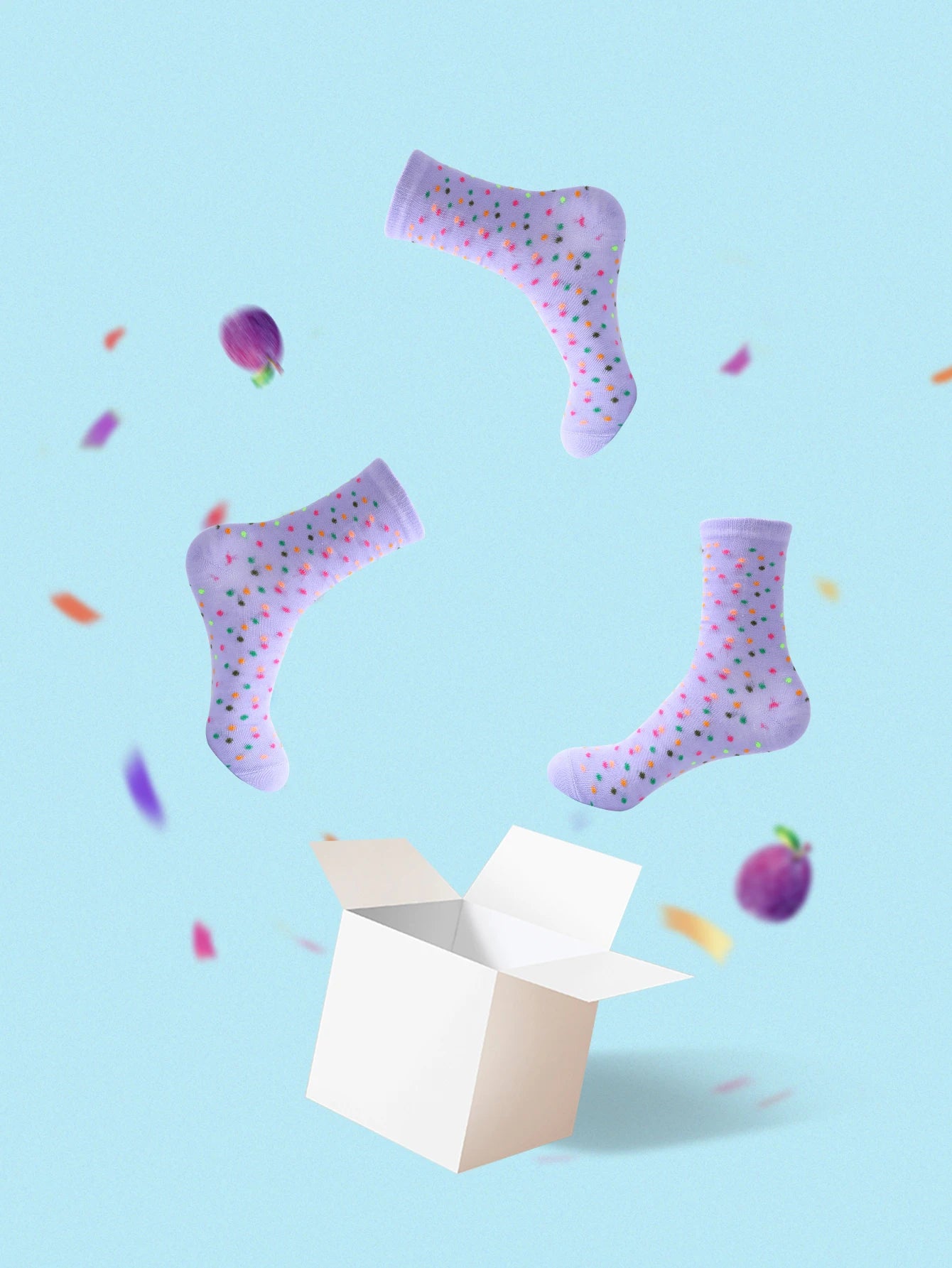 Creative Mid-Length Socks | Fun Ice Cream Design Gift