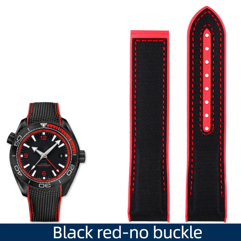 Versatile Nylon Rubber Watchband | Durable Comfort Strap
