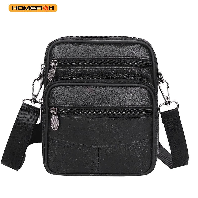Stylish Vertical Genuine Leather Crossbody Bag for Casual Use