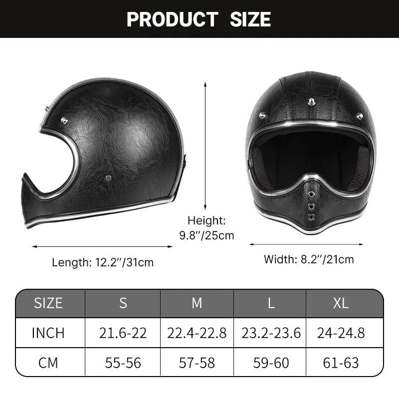 Yellow Vintage Full Face Helmet with Photochromic Goggles | Safety & Style