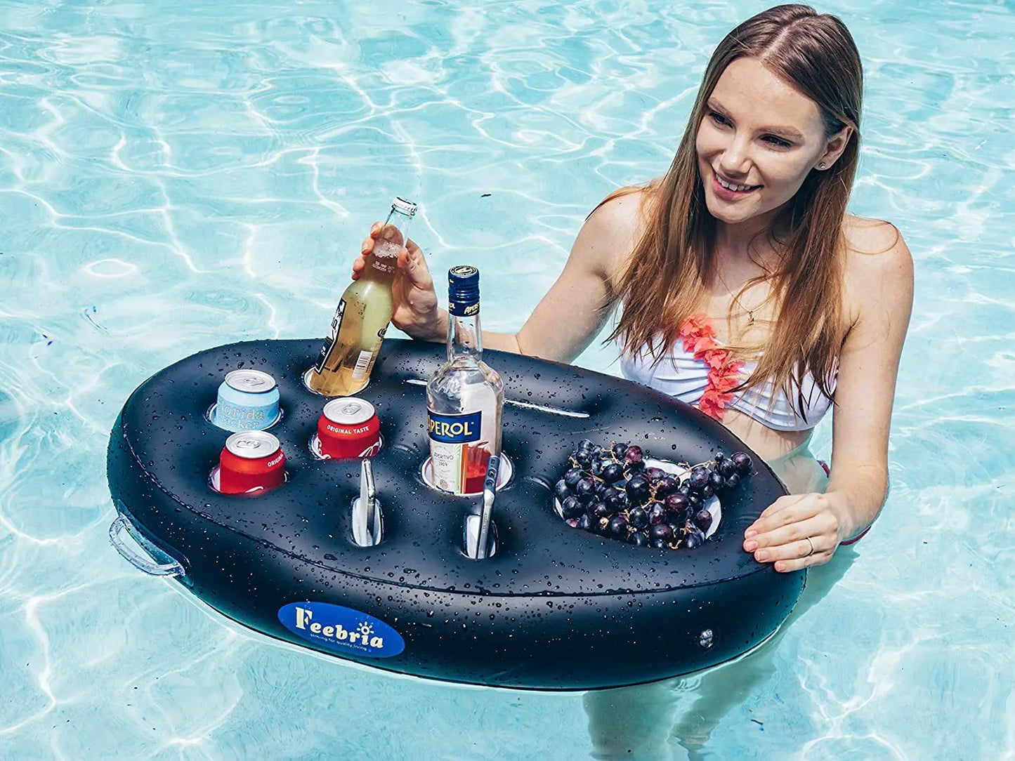 Inflatable Pool Drink Holder | Summer Party Float Cooler Tray