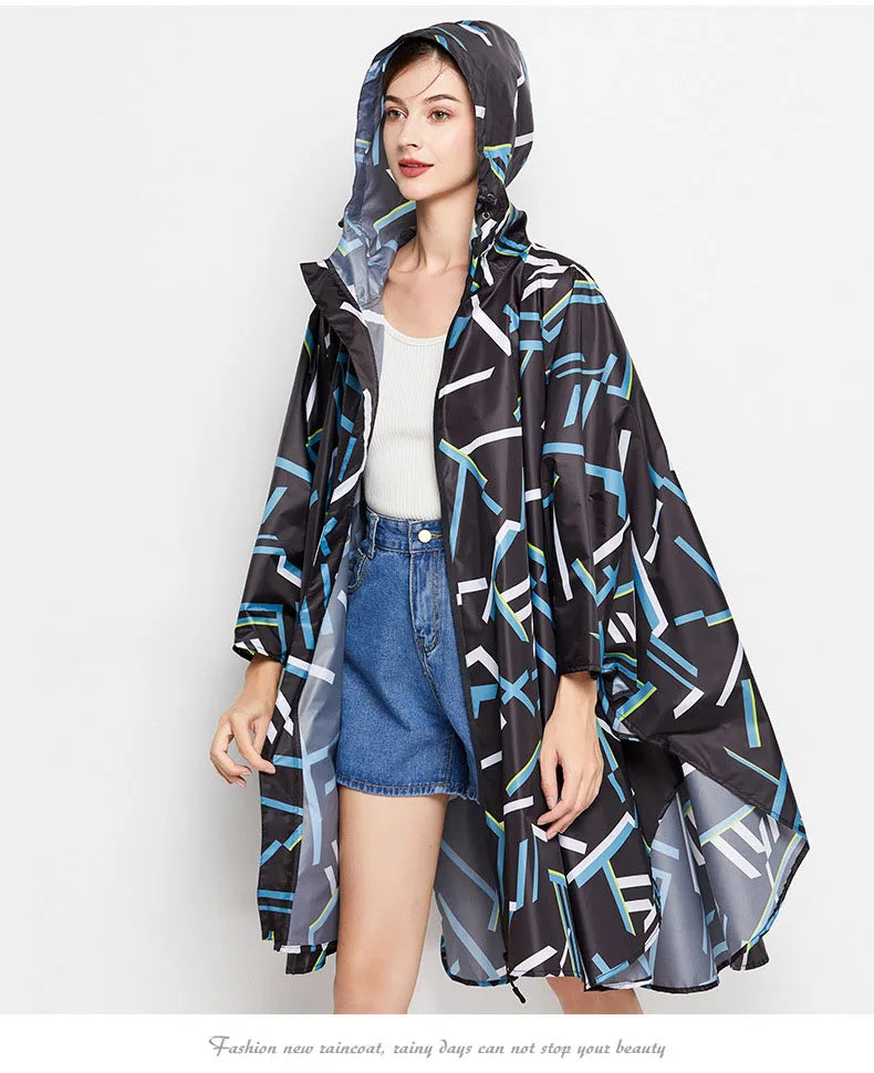 Lightweight Leopard Raincoat for Women | Waterproof Windproof Cloak