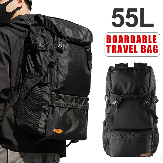 Mochila de senderismo impermeable de 55L | Mochila duradera de gran capacidad