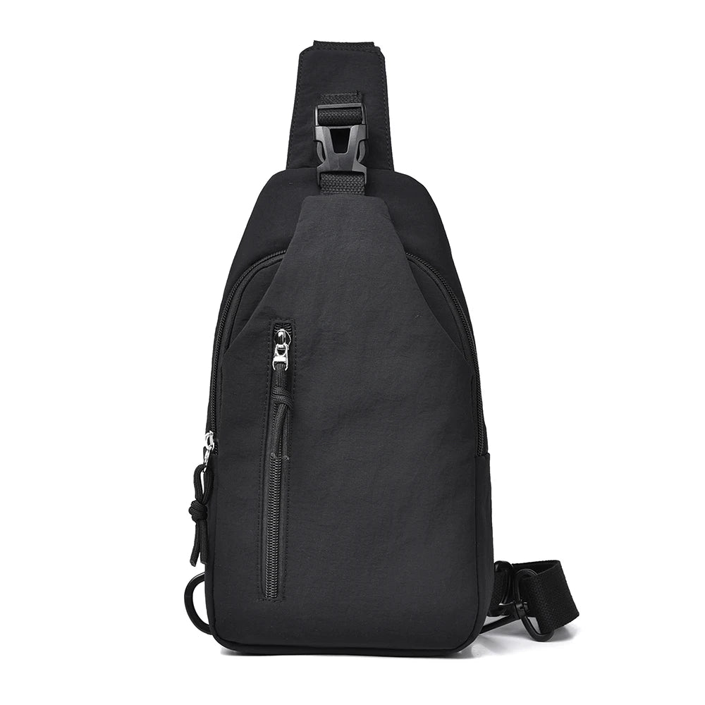Large-Capacity Nylon Cross-Body Bag for Commuting and Travel