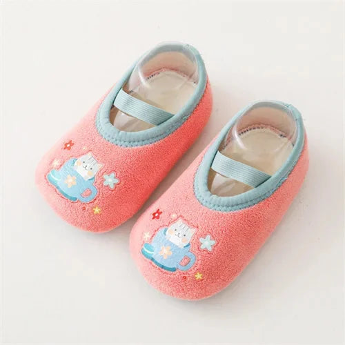 Newborn Anti-Slip Cartoon Shoes | Warm Winter Indoor Slippers