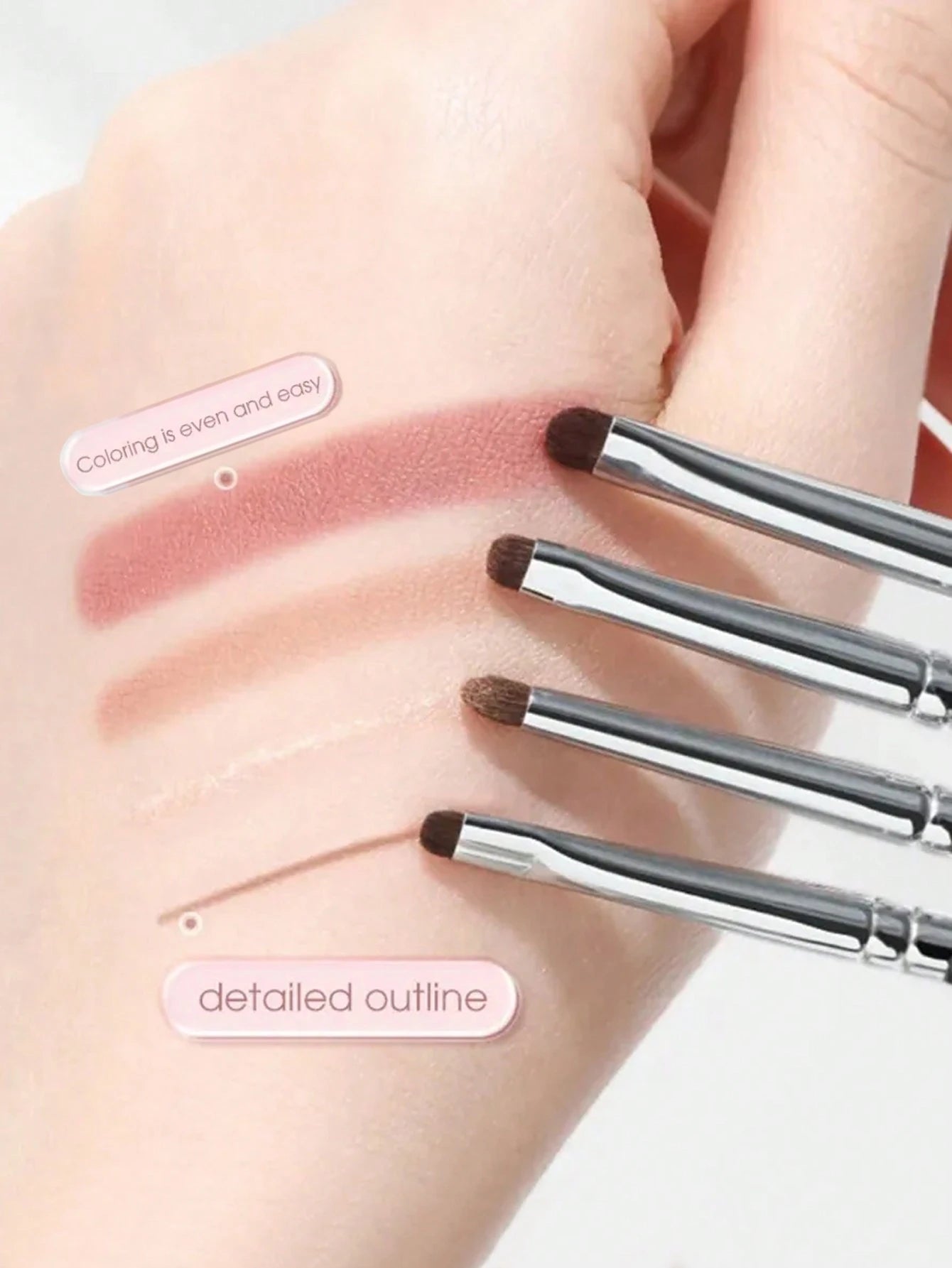 4-Piece Precision Eye Makeup Brush Set | Flawless Eye Looks
