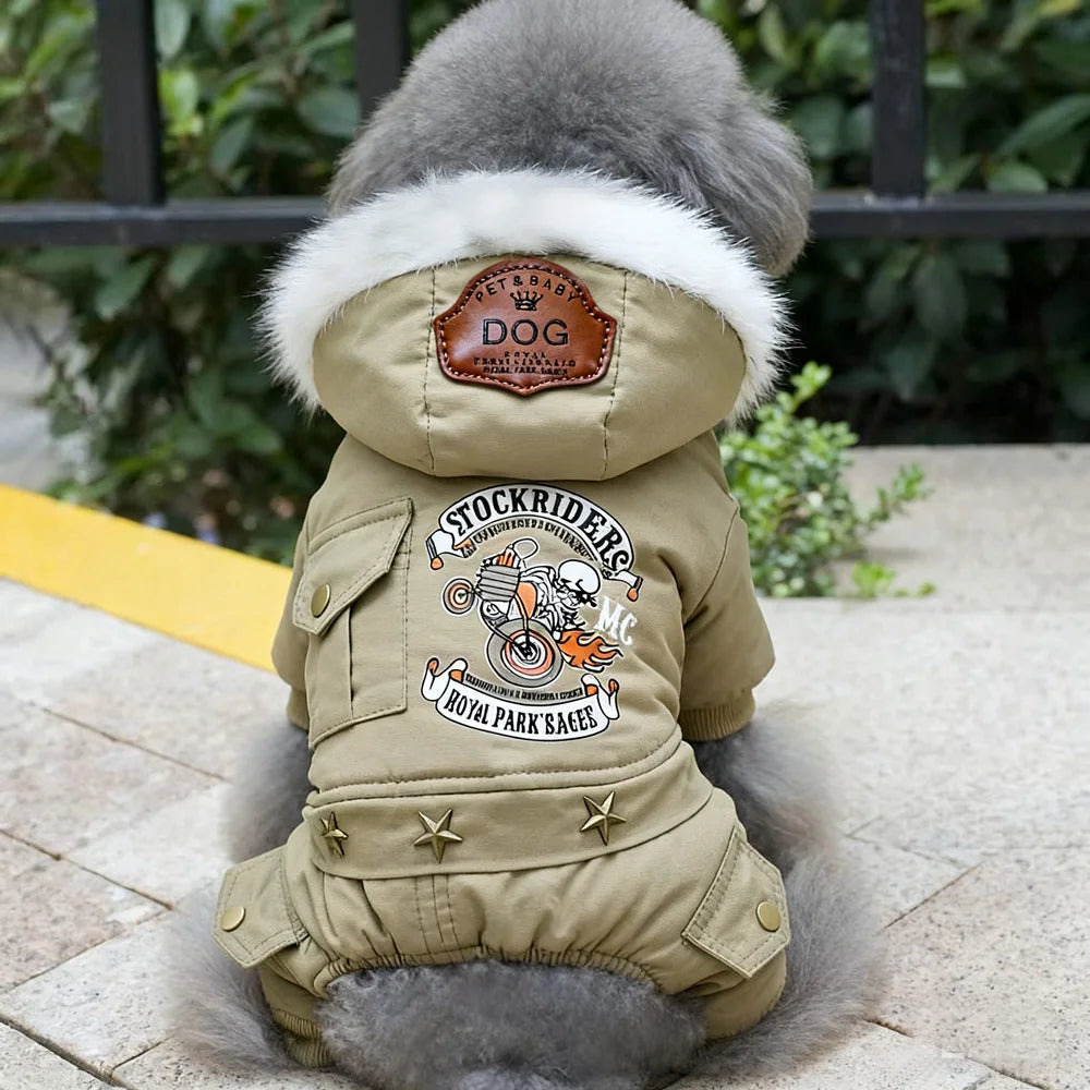 Warm Hooded Coat for Small Dogs | Stylish Winter Pet Jacket