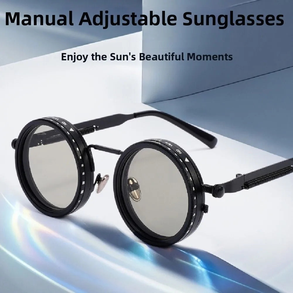 Retro Adjustable Dimming Sunglasses | 9-Level UV Protection