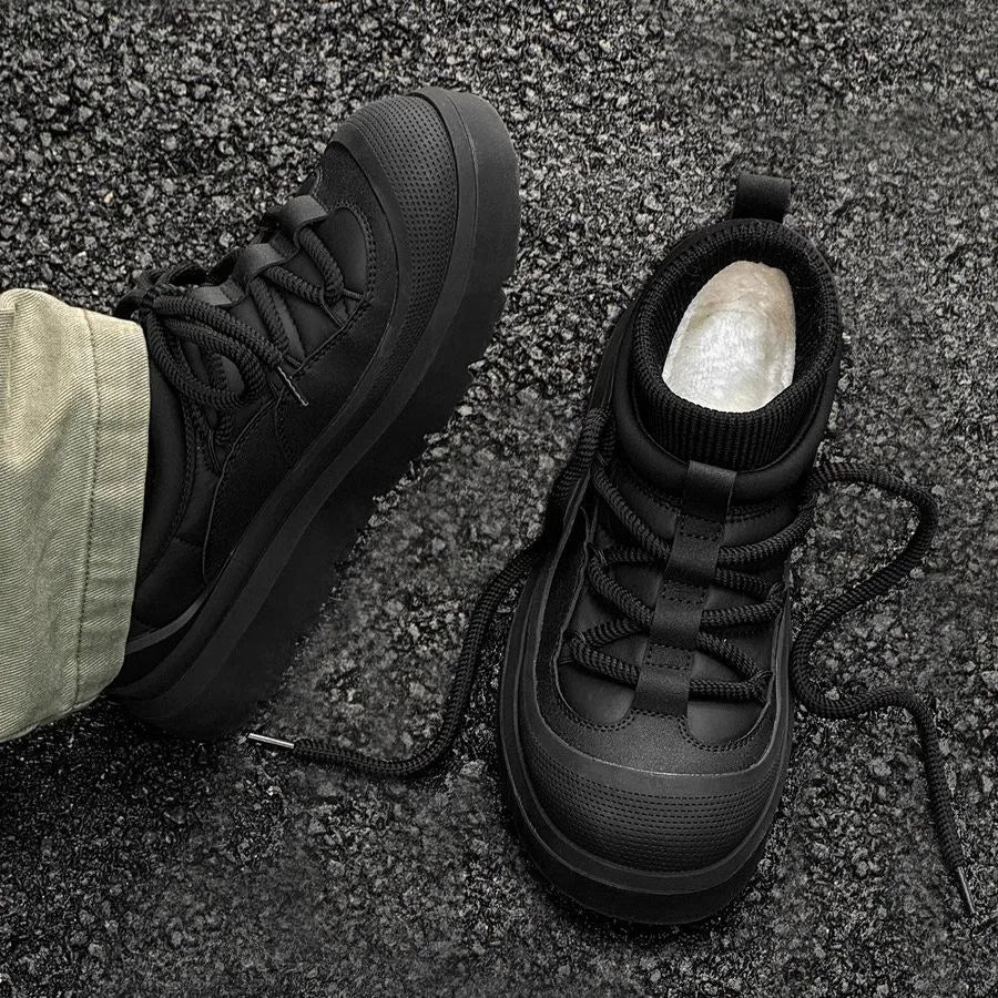 Men's Warm Fleece Lined Snow Boots | Mid-Calf Ankle Winter Outdoor Shoes 2026