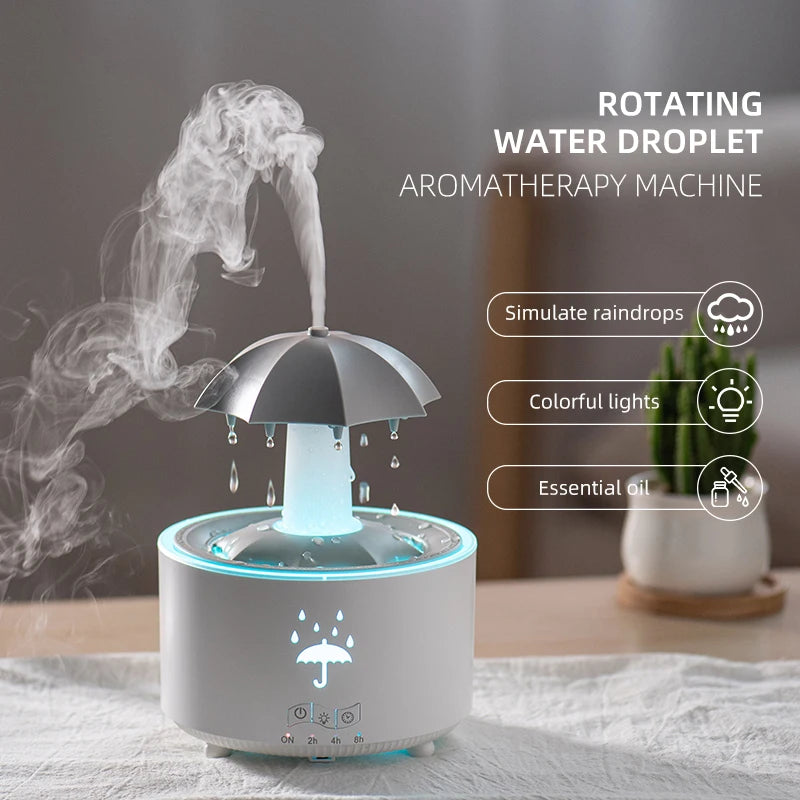 Cloud Rain Humidifier & Aroma Diffuser | Remote Control Night Light