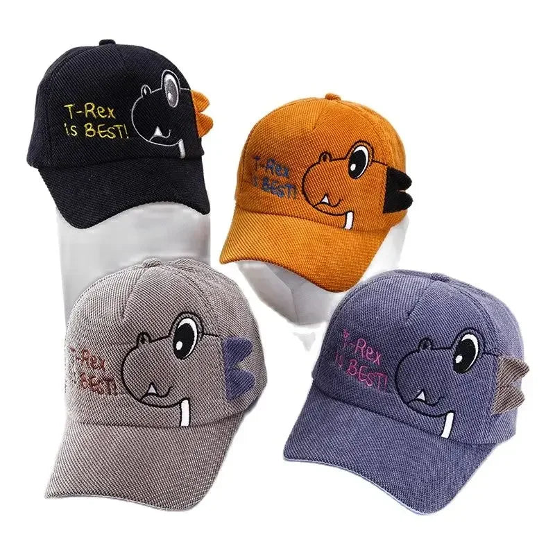 Cute Cartoon Dinosaur Kids Baseball Cap | Adjustable Sun Hat