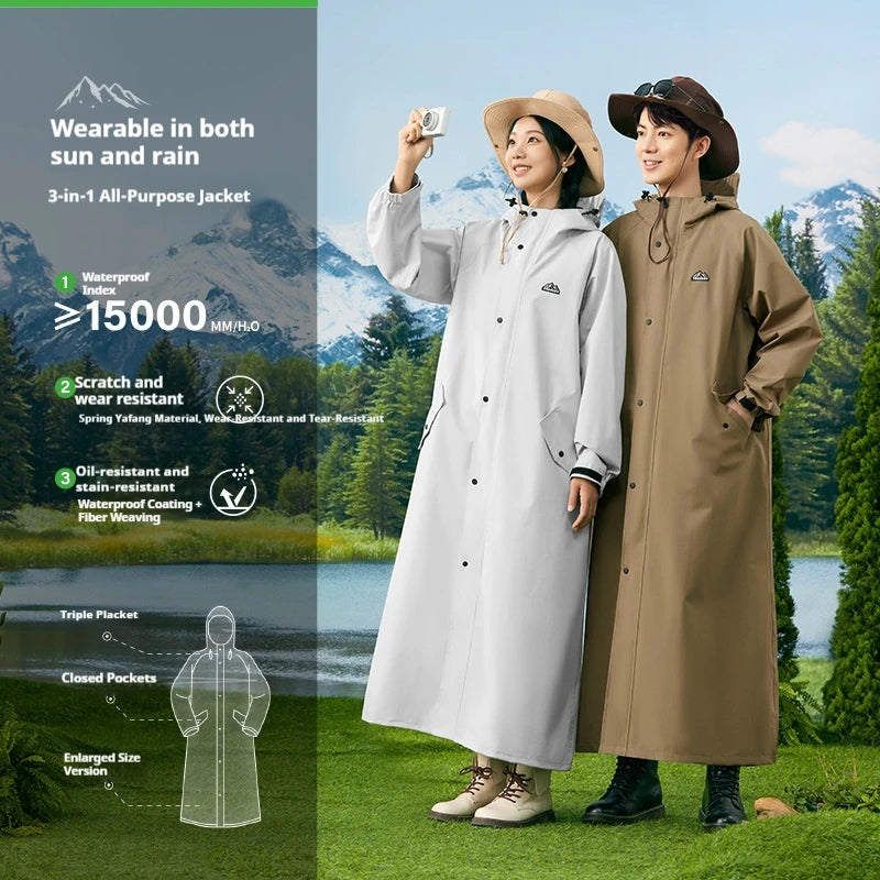 Chubasquero Engrosado para Adultos | Poncho Impermeable para Diversión al Aire Libre