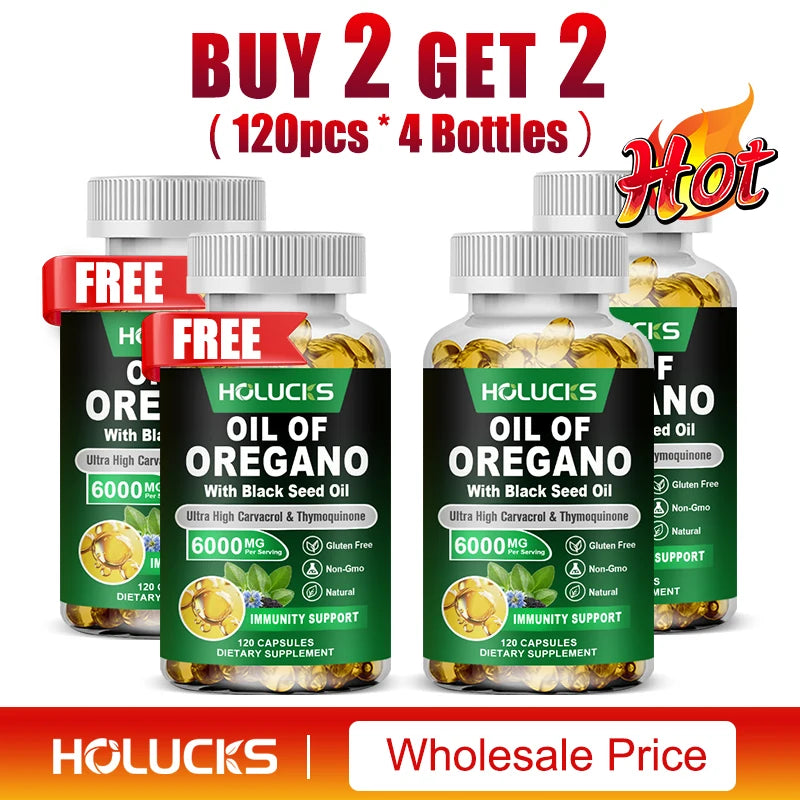 Organic Oregano Oil Softgels | Digestive & Immune Support