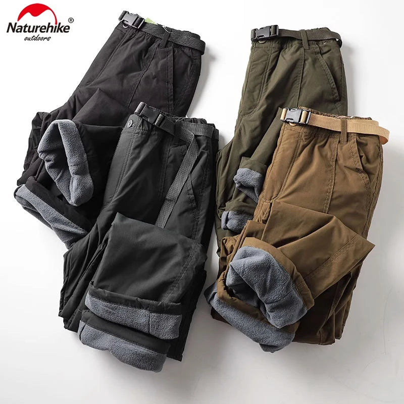 Thick Waterproof Fleece Cargo Pants for Outdoor Adventures