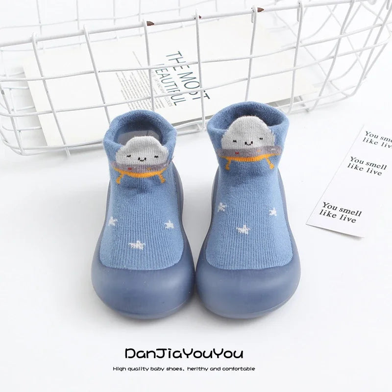 Cute Cartoon Baby Socks Shoes | Soft Rubber Sole for First Walkers