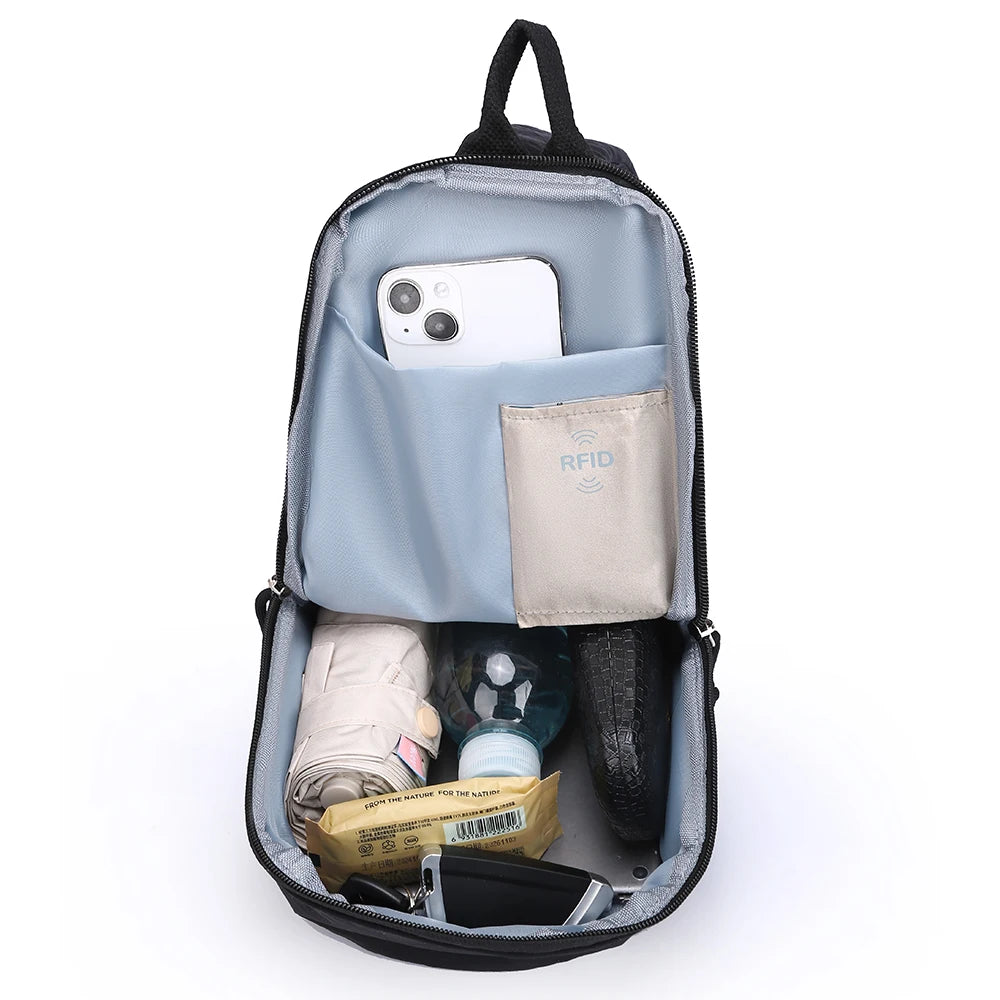 Stylish Large-Capacity Unisex Casual Chest Bag | RFID Safe