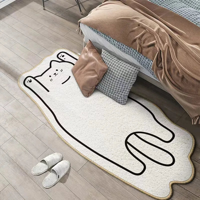 Irregular Cartoon Animal Cashmere Carpet | Cozy Floor Mat for Kids