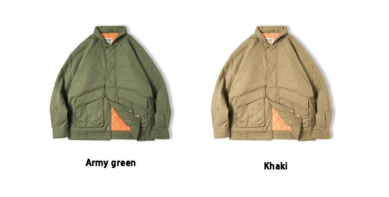 Men's Vintage Pilot Jacket | Thick Warm Cotton Bomber for Winter