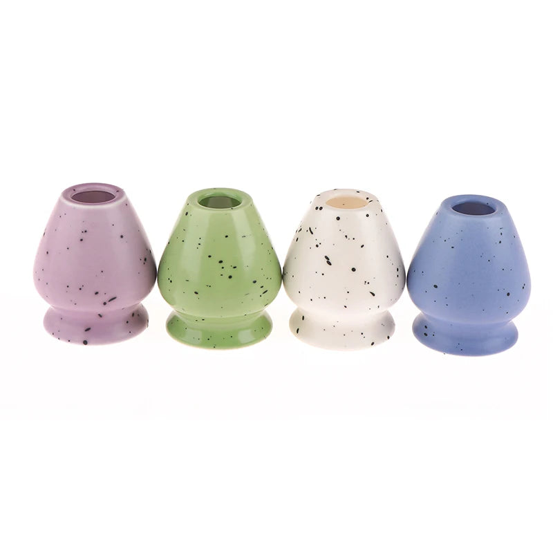 Soporte de cerámica hecho a mano para batidor de matcha | Elegante accesorio para el té
