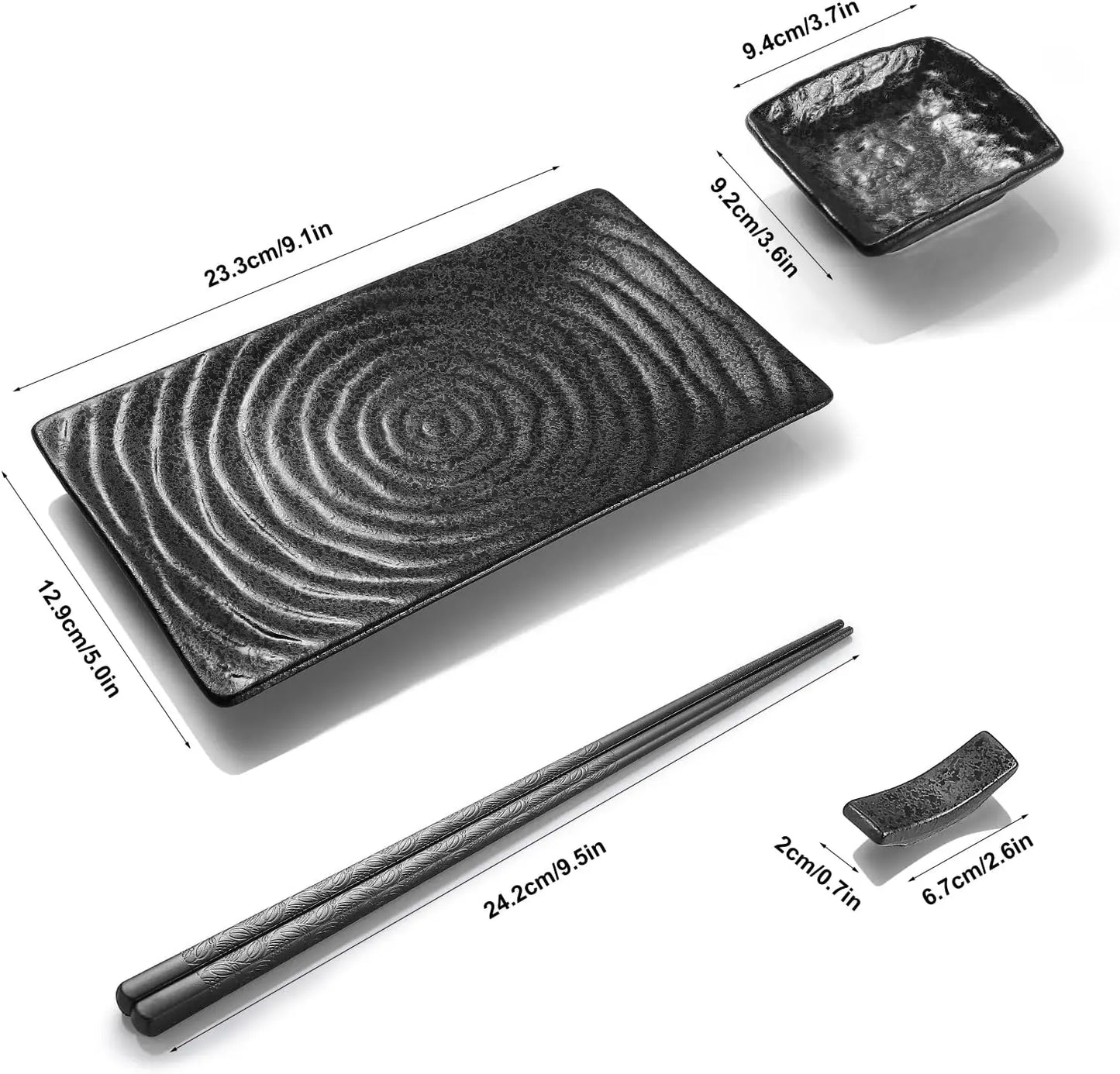 8-Piece Elegant Sushi Serving Set | Perfect Dinnerware for Asian Cuisine