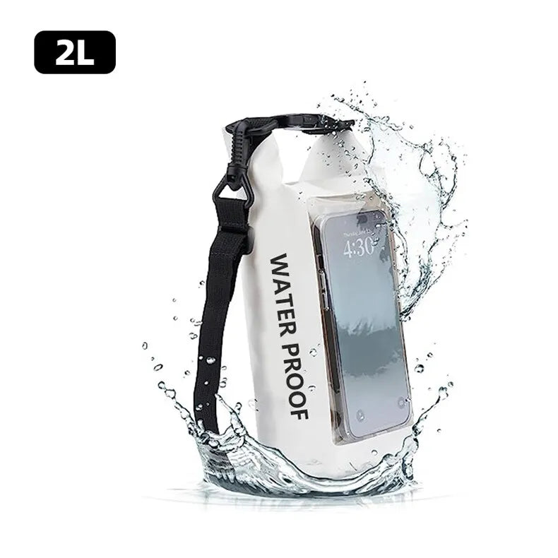 2L Waterproof Dry Bag with Touch Screen Case for Outdoor Adventures