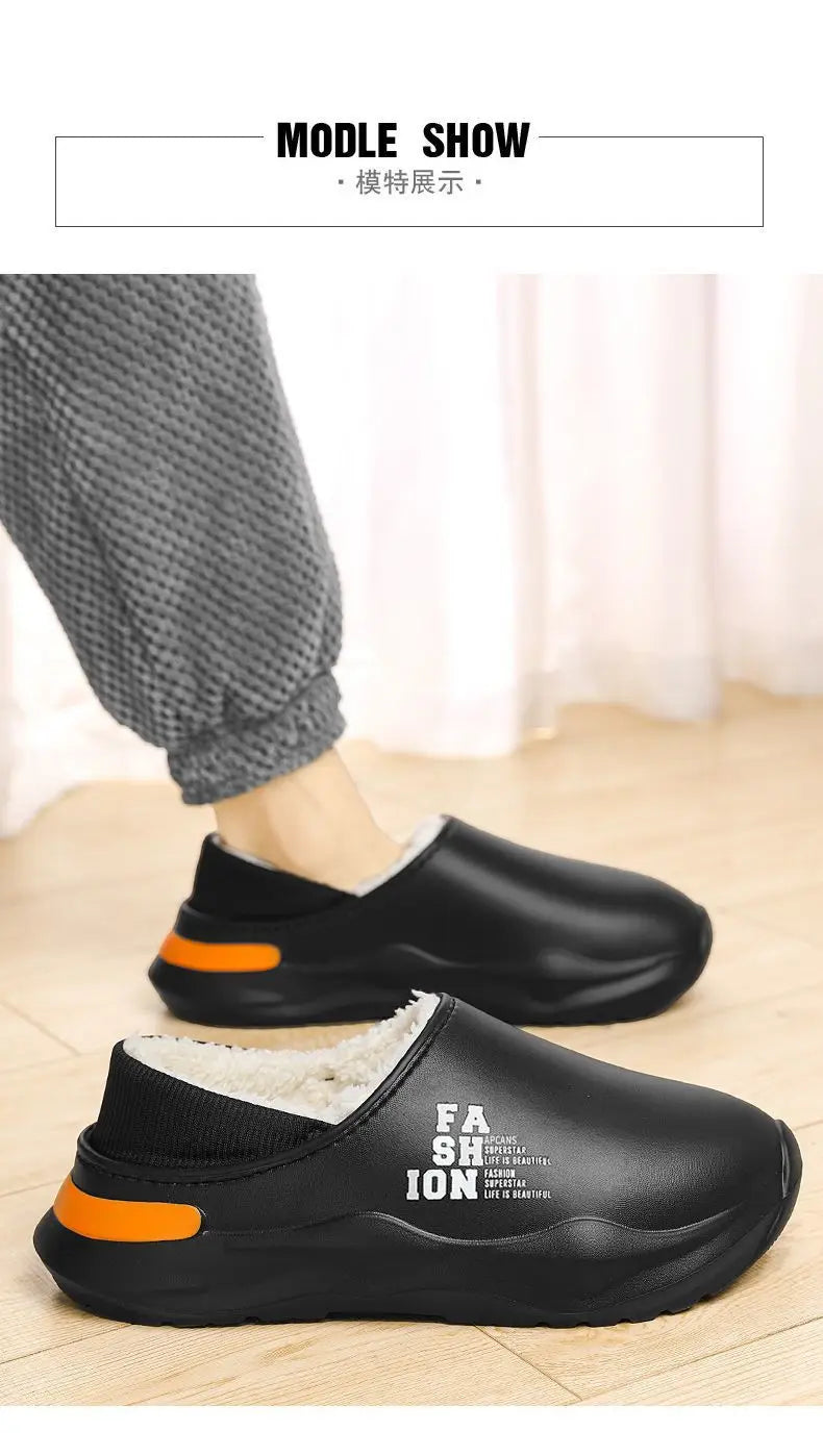 Men's EVA Waterproof Outdoor Slippers | Cozy Winter House Shoes