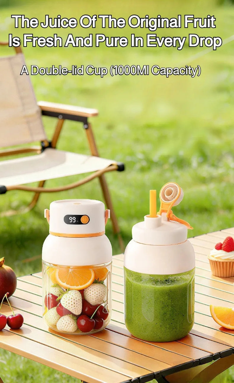 Portable Mini Blender | USB Rechargeable Juicer for Home & Travel