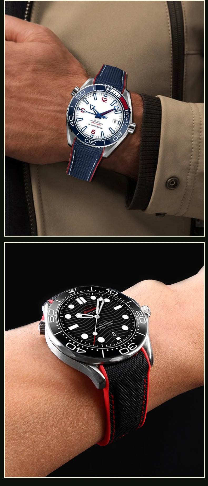Versatile Nylon Rubber Watchband | Durable Comfort Strap
