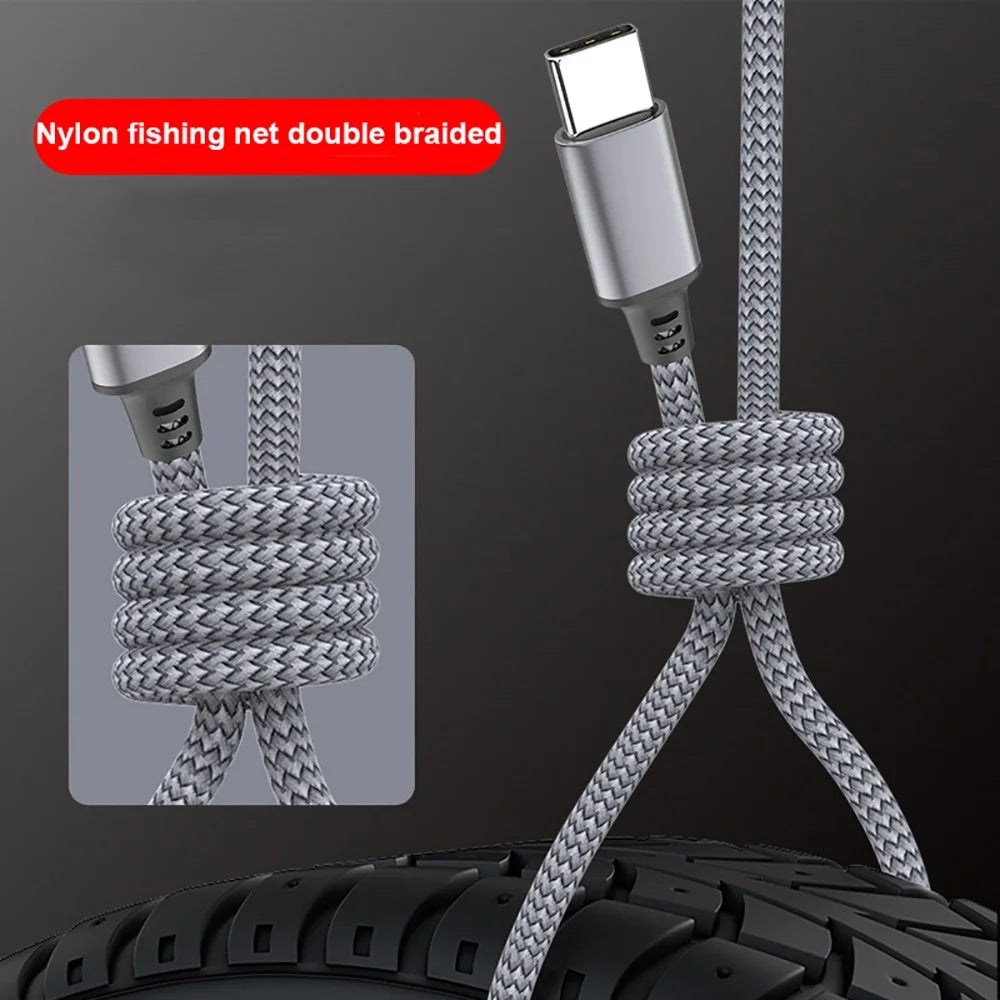 60W USB C to Type C Fast Charger Cable | Durable Braided Design