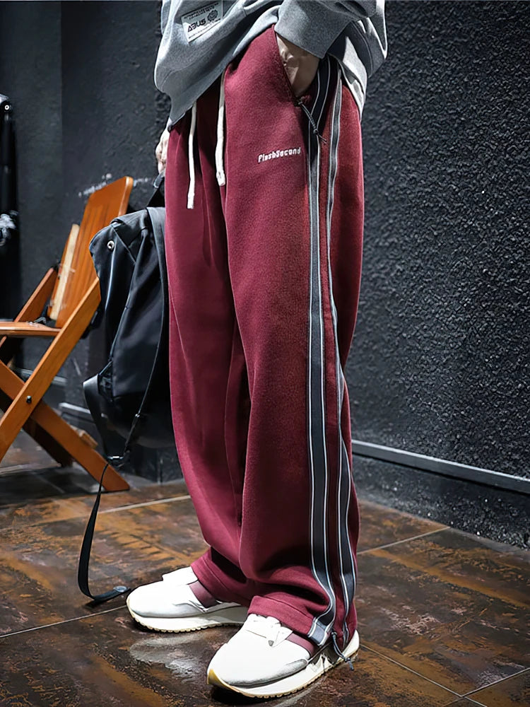 Men's Side Zipper Casual Sport Sweatpants for Outdoor Activities